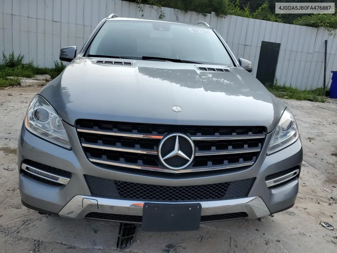 2015 Mercedes-Benz Ml 350 VIN: 4JGDA5JB0FA476887 Lot: 60273583