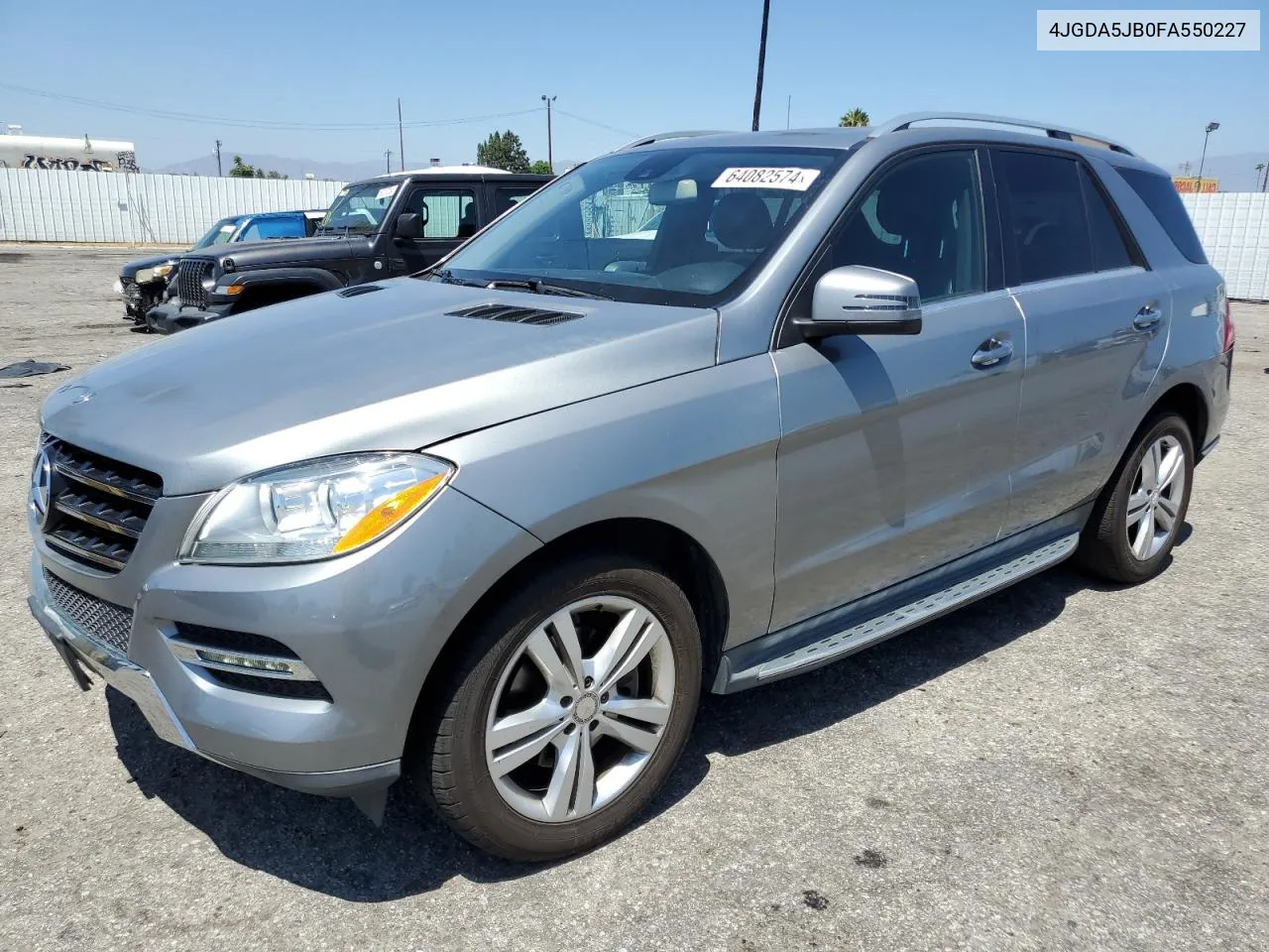 2015 Mercedes-Benz Ml 350 VIN: 4JGDA5JB0FA550227 Lot: 64082574