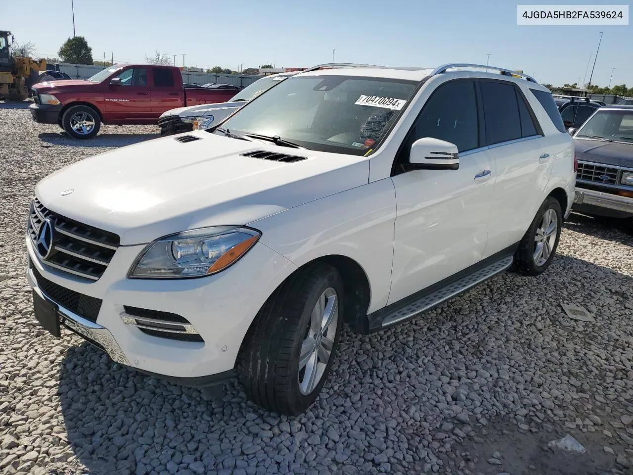 2015 Mercedes-Benz Ml 350 4Matic VIN: 4JGDA5HB2FA539624 Lot: 70470094