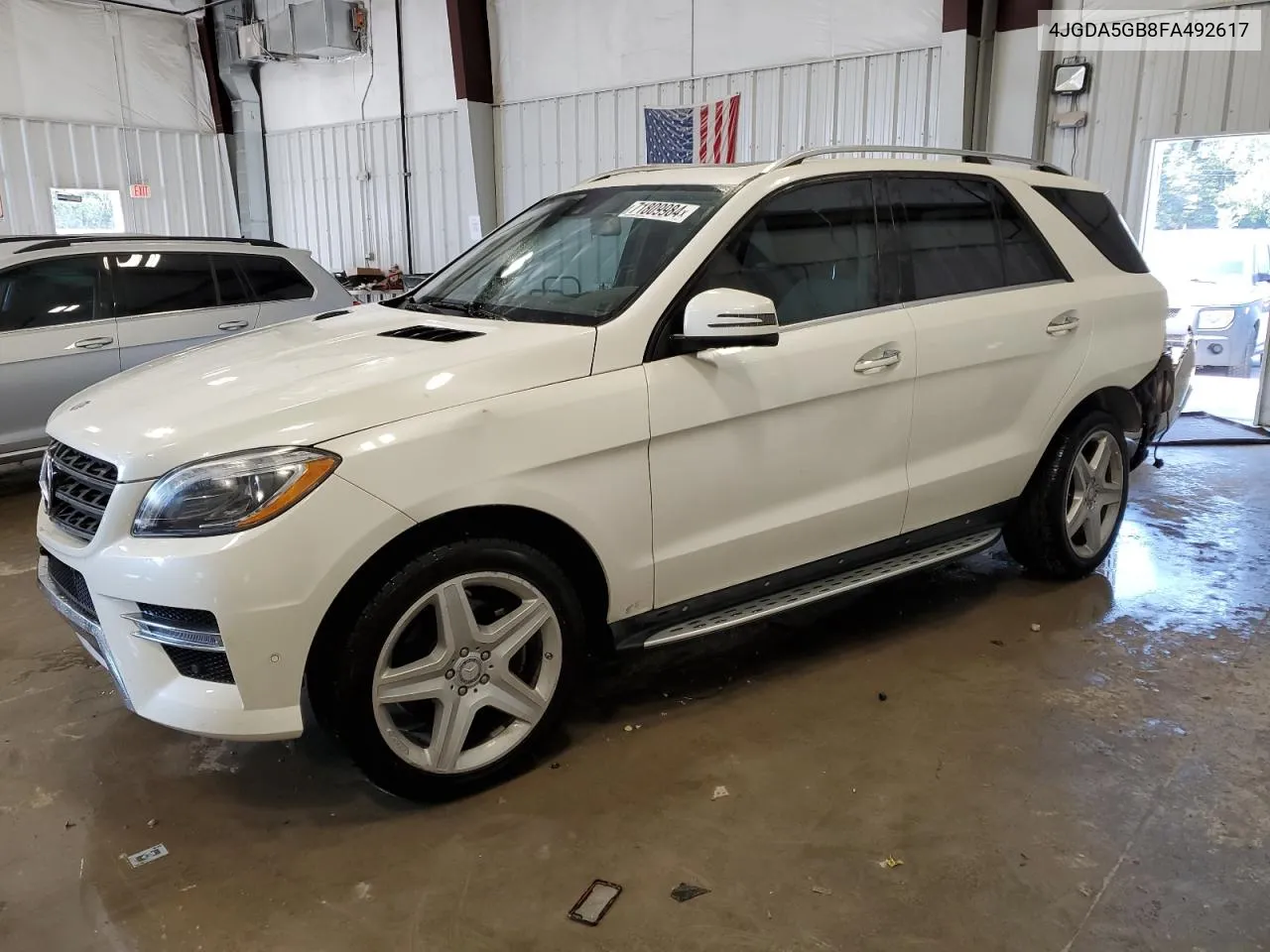 2015 Mercedes-Benz Ml 400 4Matic VIN: 4JGDA5GB8FA492617 Lot: 71809984