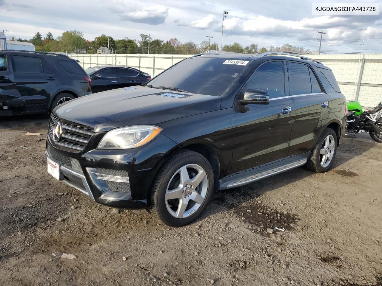 2015 Mercedes-Benz Ml 400 4Matic VIN: 4JGDA5GB3FA443728 Lot: 72453914