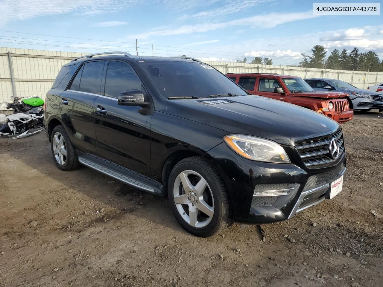 2015 Mercedes-Benz Ml 400 4Matic VIN: 4JGDA5GB3FA443728 Lot: 72453914