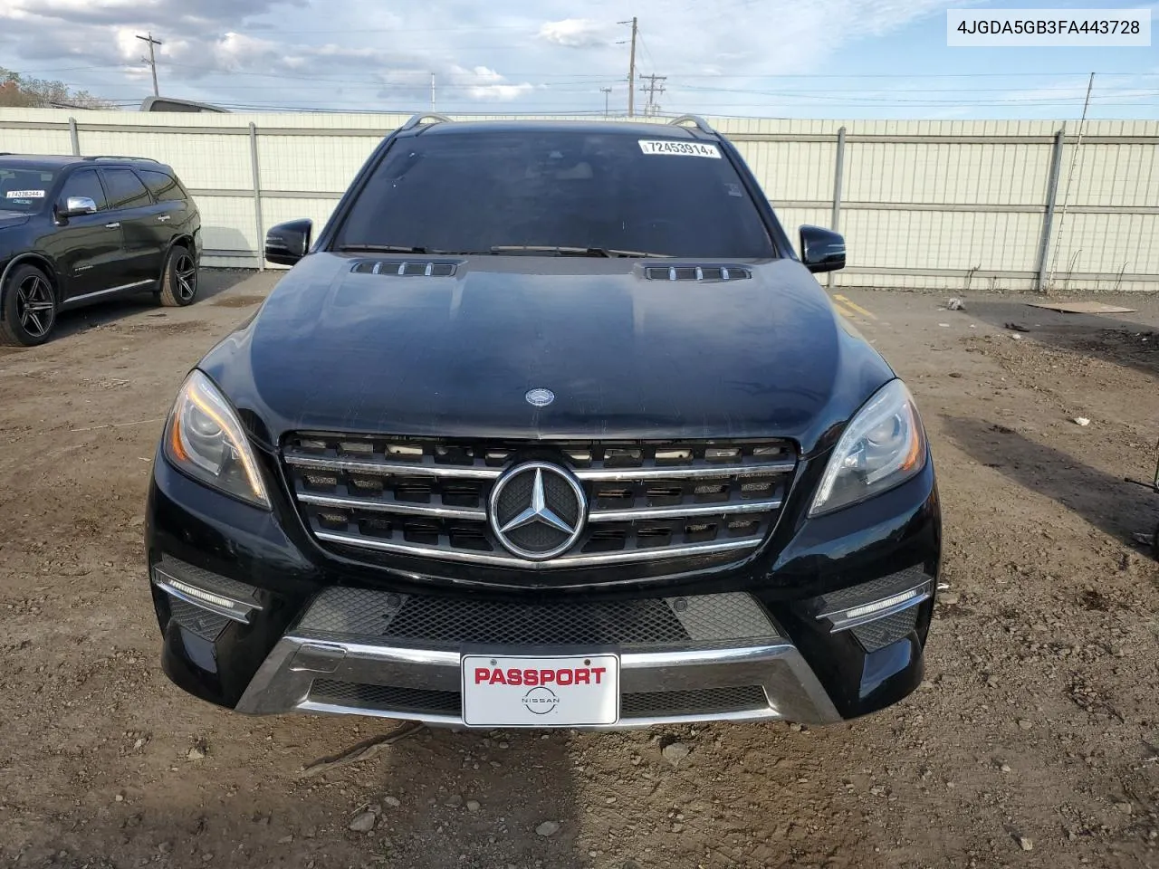 2015 Mercedes-Benz Ml 400 4Matic VIN: 4JGDA5GB3FA443728 Lot: 72453914