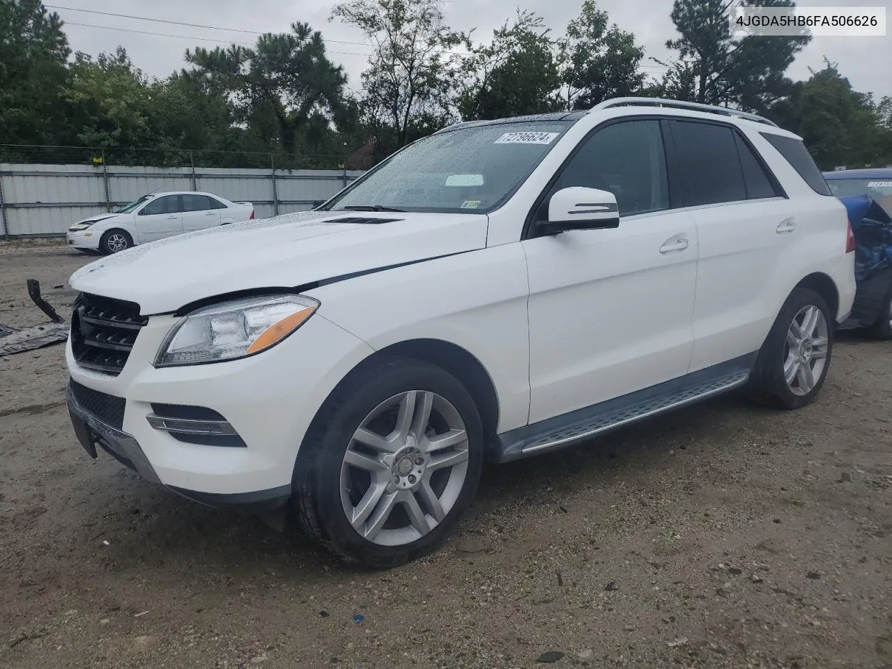 2015 Mercedes-Benz Ml 350 4Matic VIN: 4JGDA5HB6FA506626 Lot: 72796624