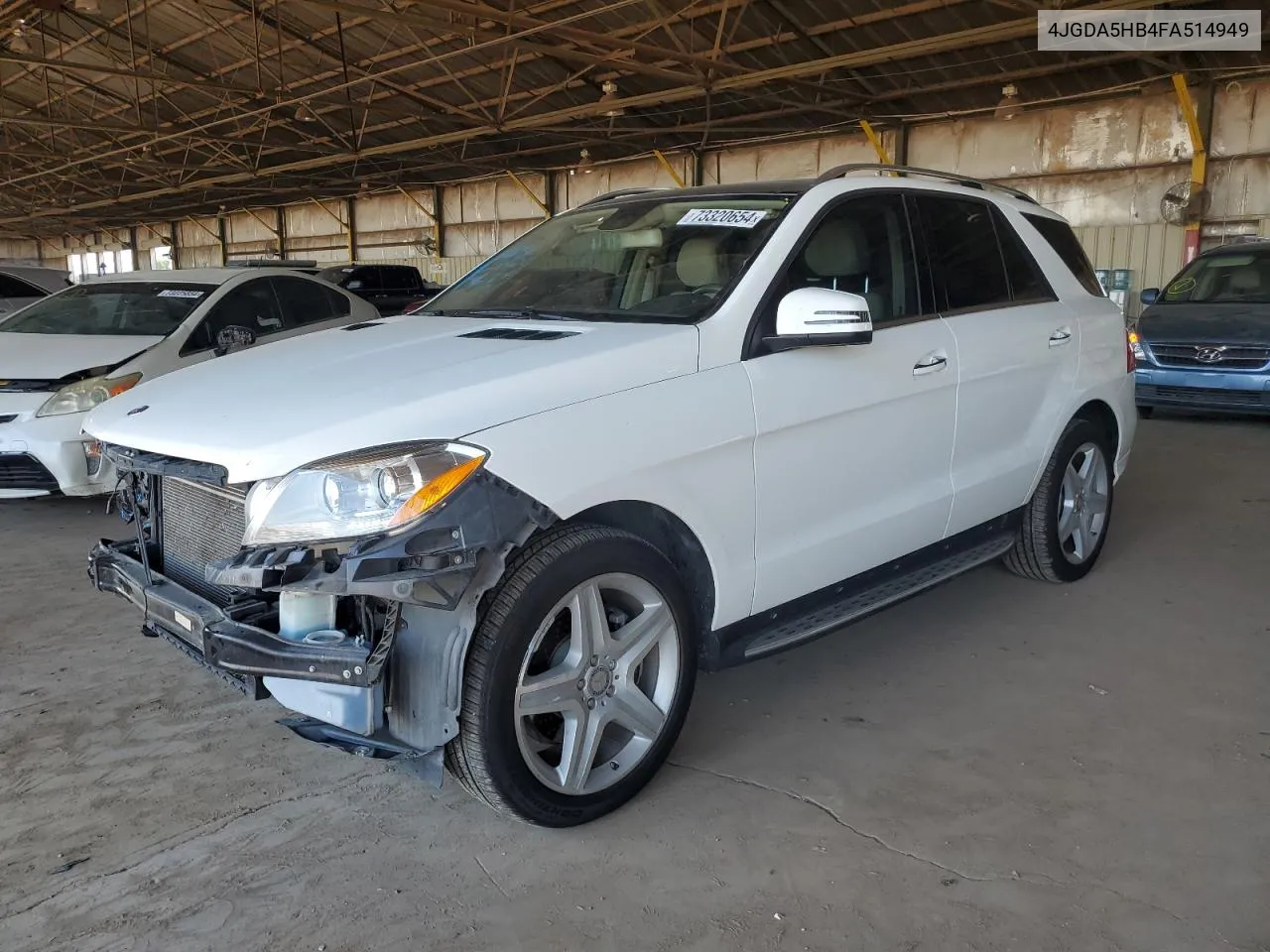 2015 Mercedes-Benz Ml 350 4Matic VIN: 4JGDA5HB4FA514949 Lot: 73320654