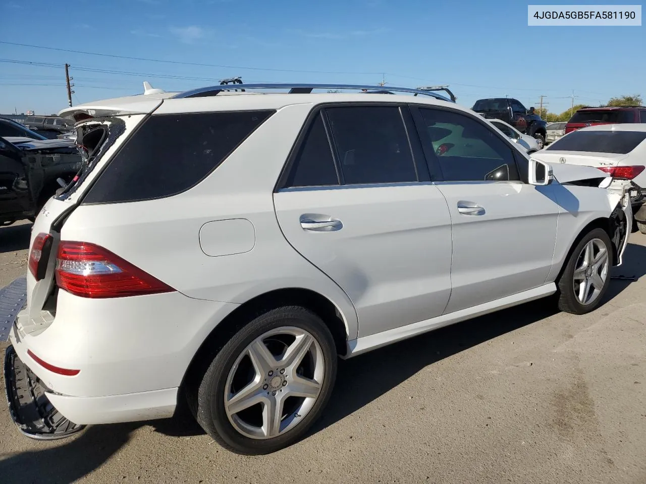 2015 Mercedes-Benz Ml 400 4Matic VIN: 4JGDA5GB5FA581190 Lot: 73603874