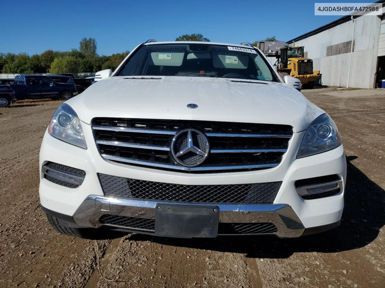 2015 Mercedes-Benz Ml 350 4Matic VIN: 4JGDA5HB0FA472988 Lot: 74043314