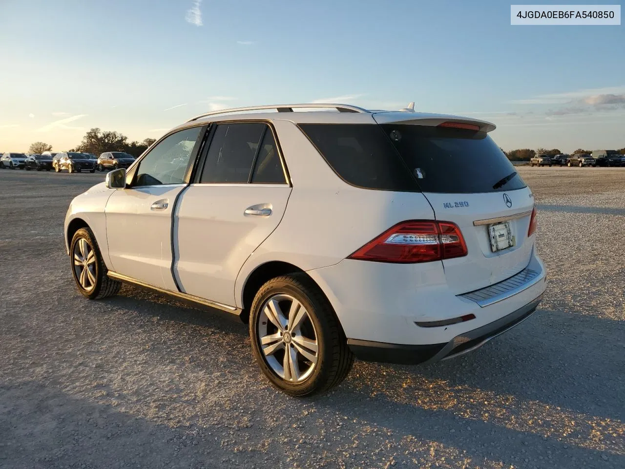 2015 Mercedes-Benz Ml 250 Bluetec VIN: 4JGDA0EB6FA540850 Lot: 74612464