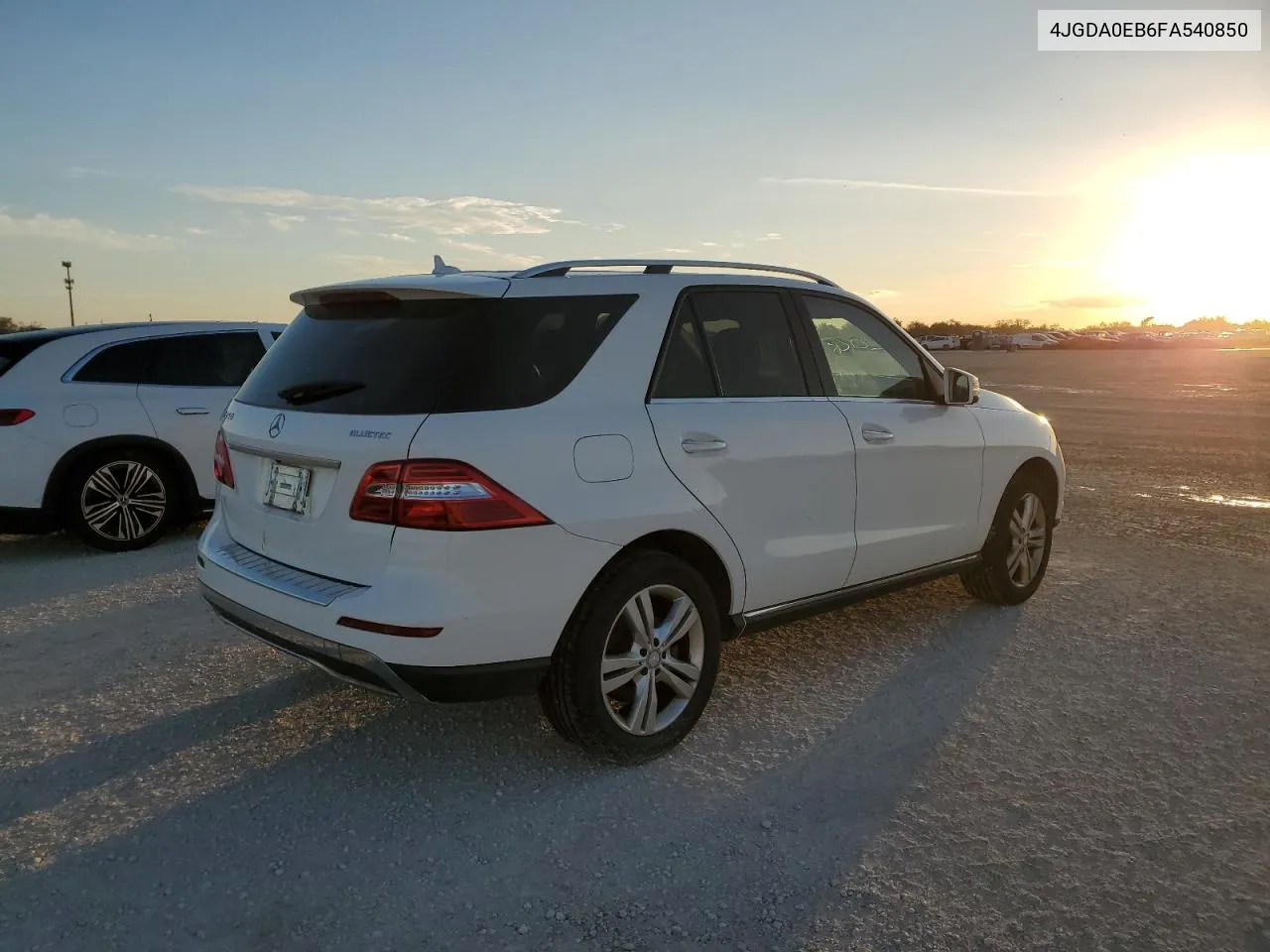 2015 Mercedes-Benz Ml 250 Bluetec VIN: 4JGDA0EB6FA540850 Lot: 74612464