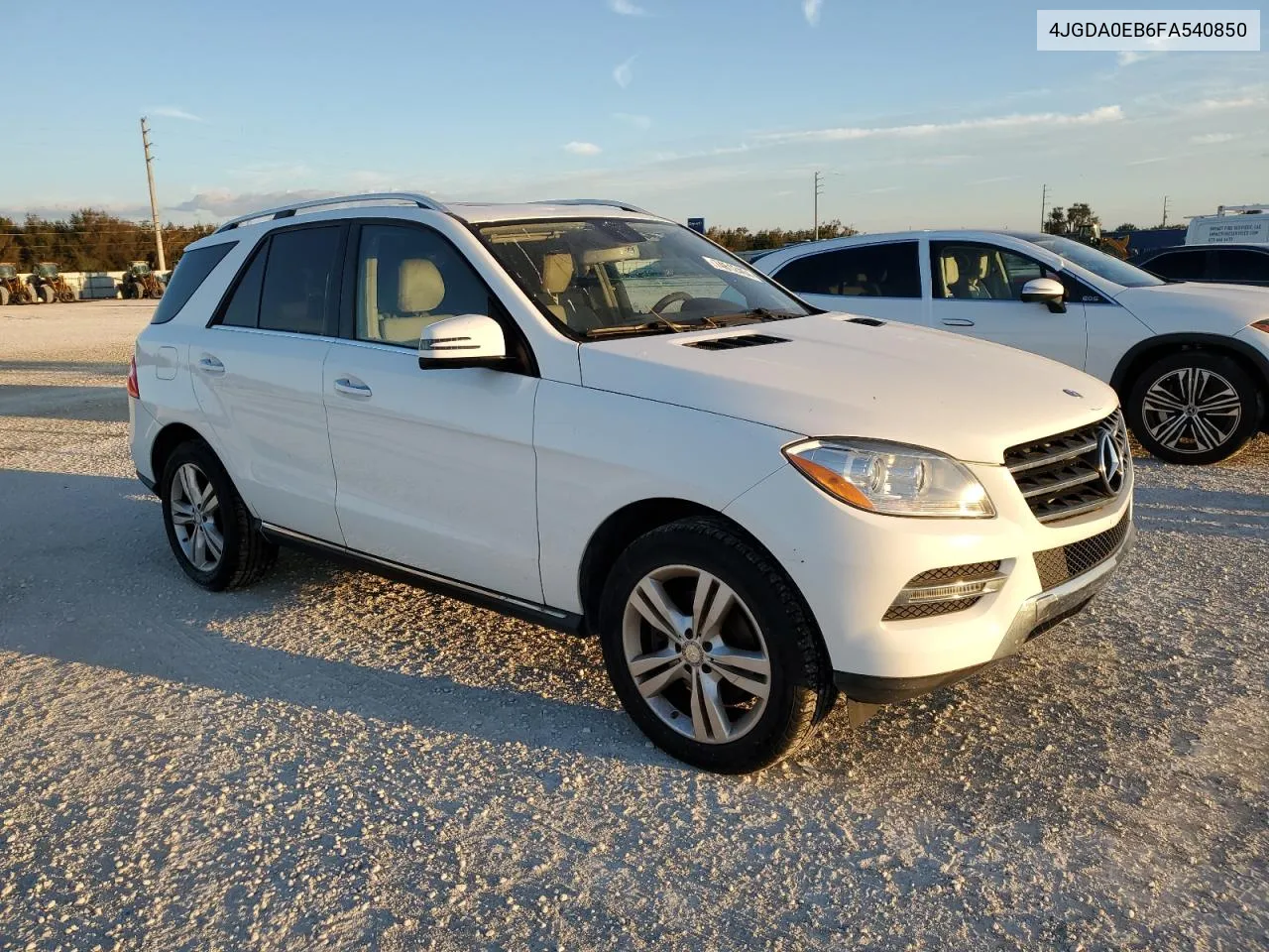 2015 Mercedes-Benz Ml 250 Bluetec VIN: 4JGDA0EB6FA540850 Lot: 74612464