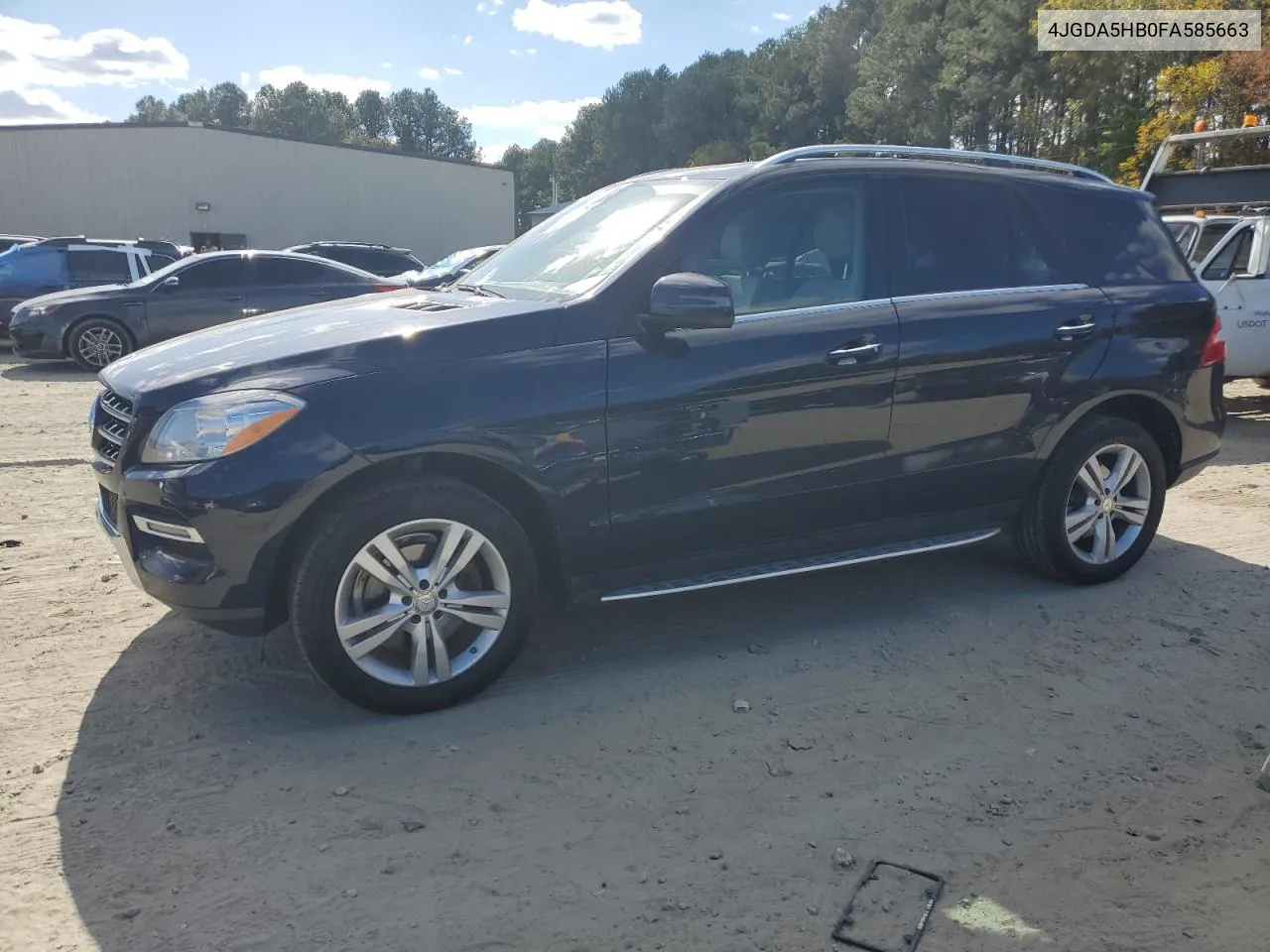 2015 Mercedes-Benz Ml 350 4Matic VIN: 4JGDA5HB0FA585663 Lot: 75163734