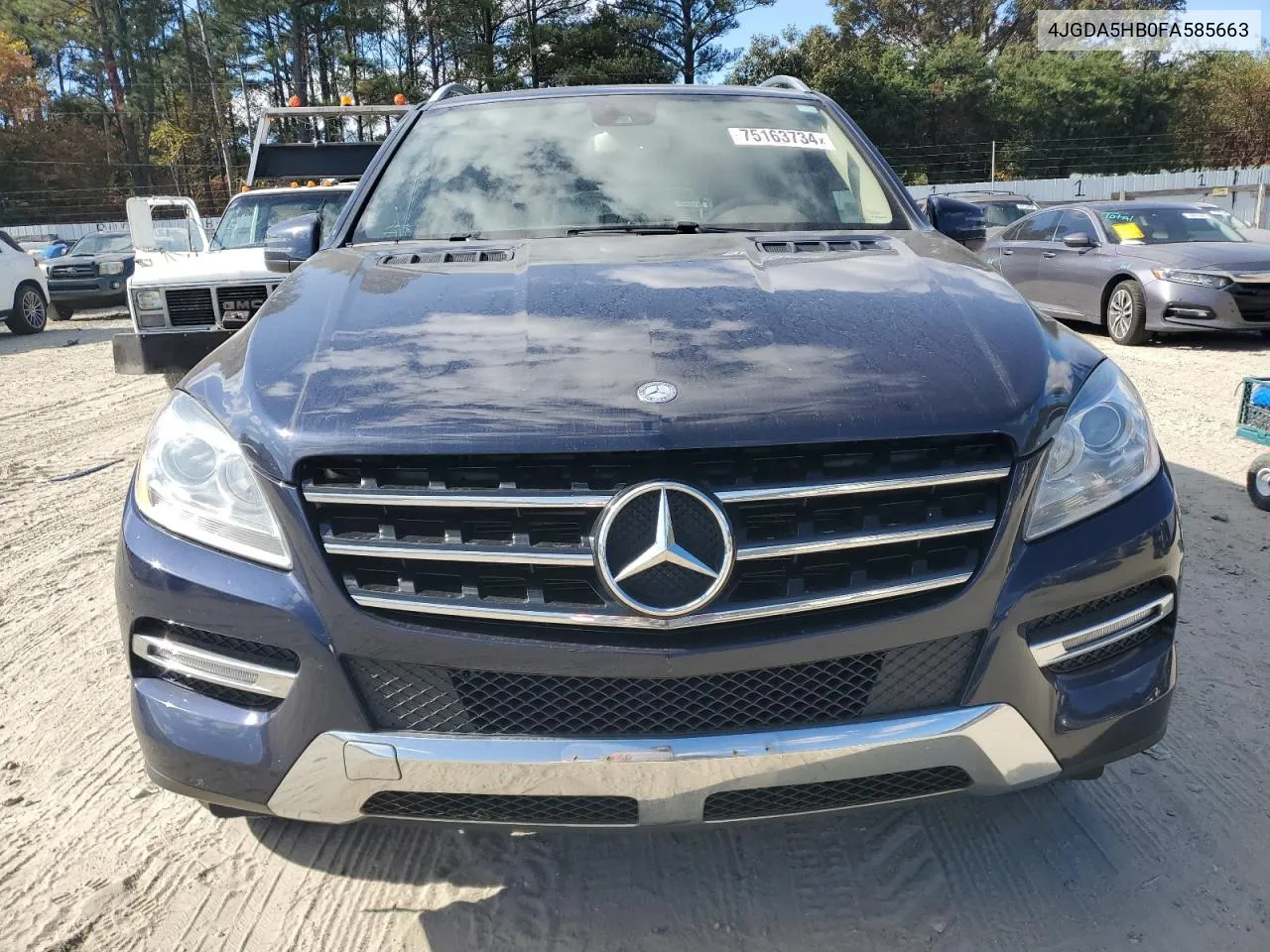 2015 Mercedes-Benz Ml 350 4Matic VIN: 4JGDA5HB0FA585663 Lot: 75163734