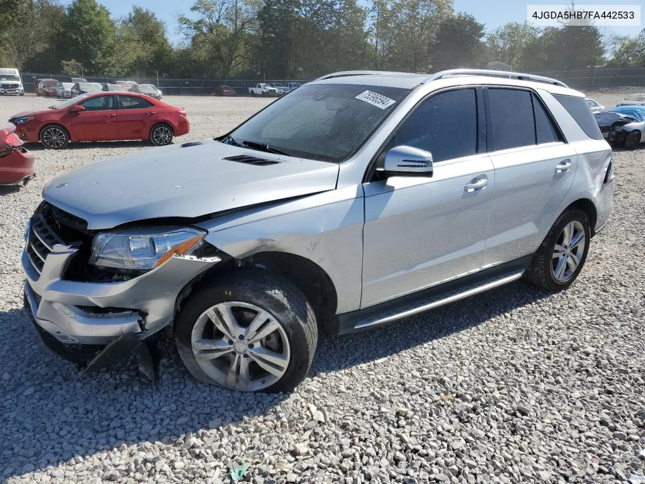 2015 Mercedes-Benz Ml 350 4Matic VIN: 4JGDA5HB7FA442533 Lot: 75396594