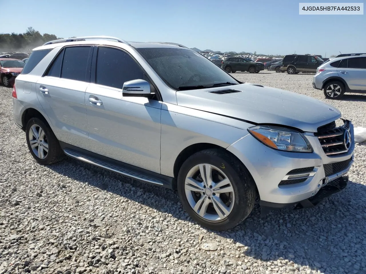 2015 Mercedes-Benz Ml 350 4Matic VIN: 4JGDA5HB7FA442533 Lot: 75396594