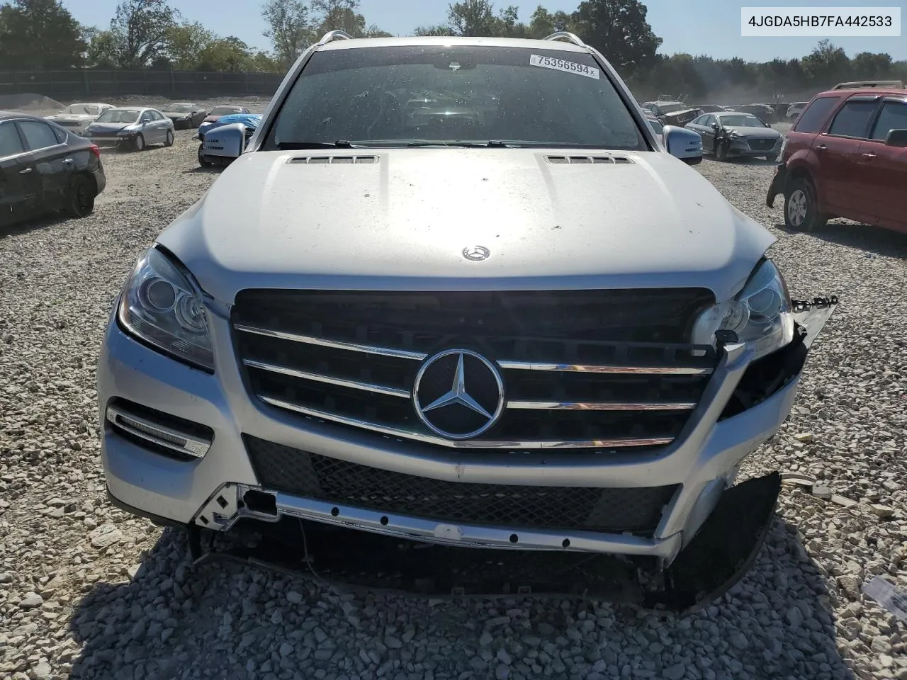 2015 Mercedes-Benz Ml 350 4Matic VIN: 4JGDA5HB7FA442533 Lot: 75396594