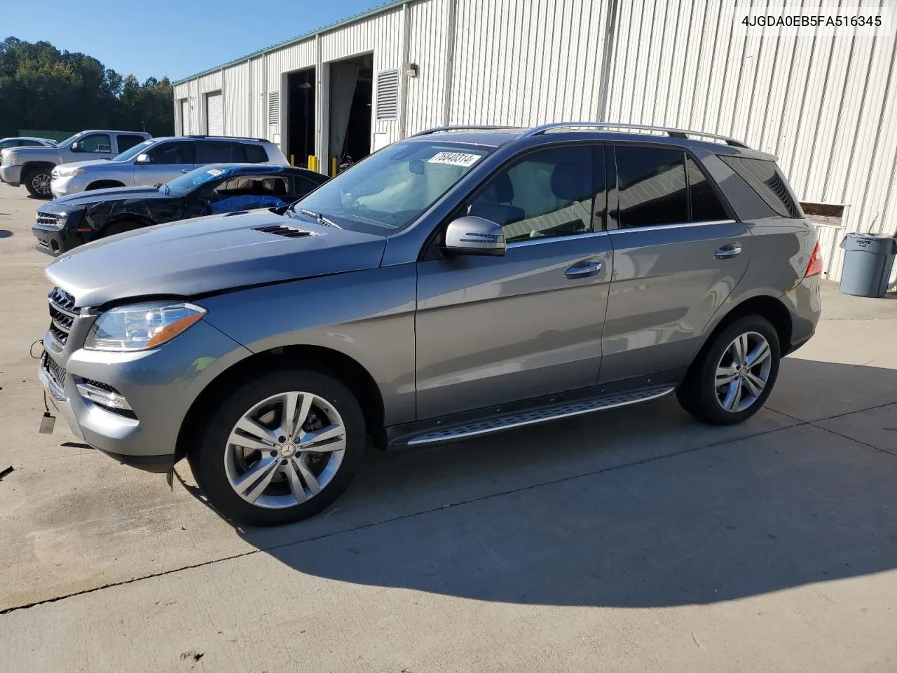 2015 Mercedes-Benz Ml 250 Bluetec VIN: 4JGDA0EB5FA516345 Lot: 76840314