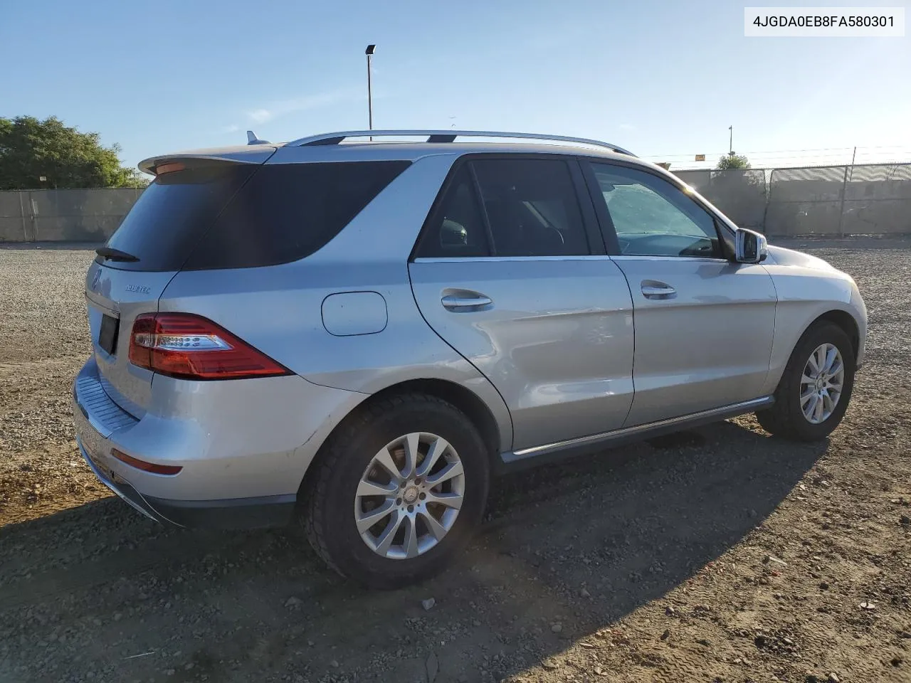 2015 Mercedes-Benz Ml 250 Bluetec VIN: 4JGDA0EB8FA580301 Lot: 76929154