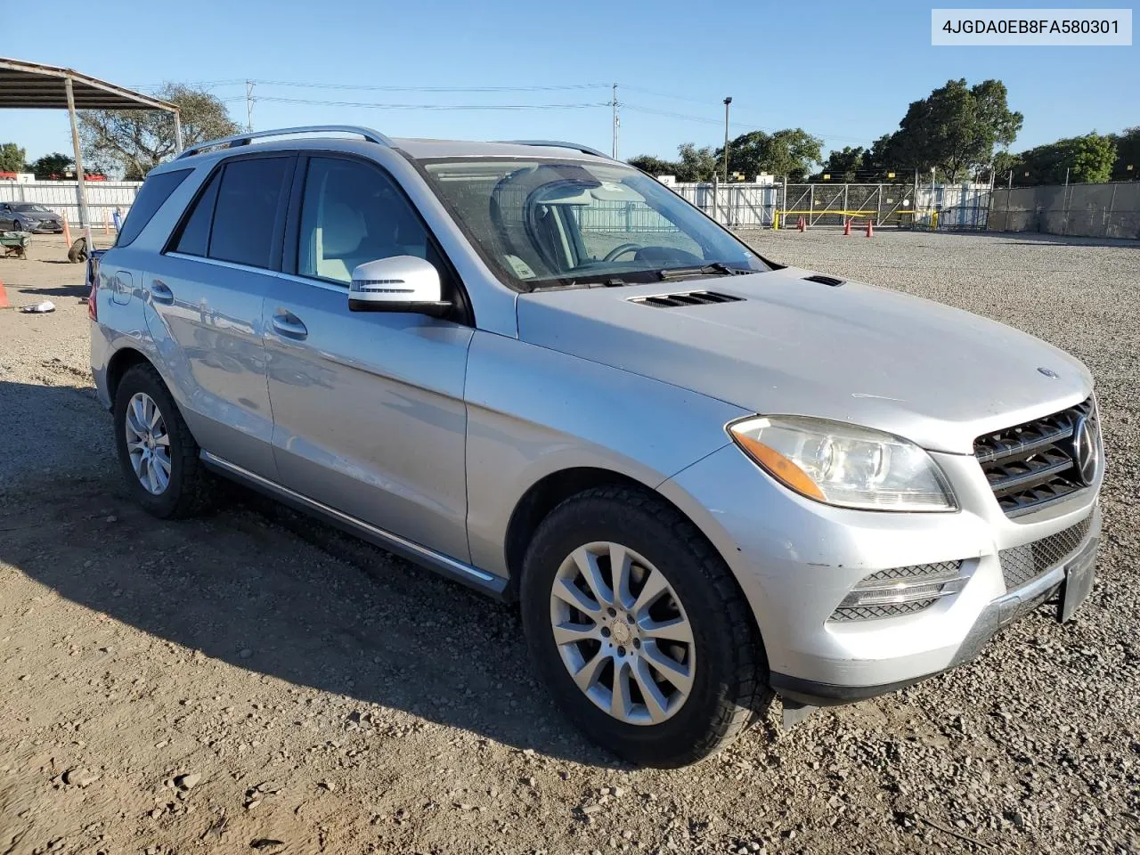 2015 Mercedes-Benz Ml 250 Bluetec VIN: 4JGDA0EB8FA580301 Lot: 76929154