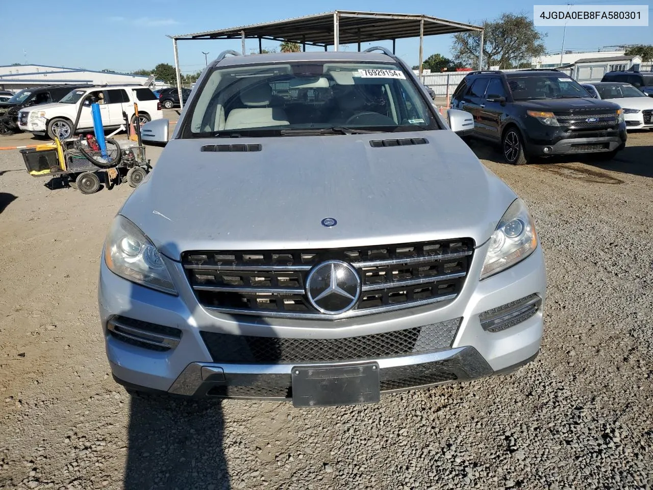 2015 Mercedes-Benz Ml 250 Bluetec VIN: 4JGDA0EB8FA580301 Lot: 76929154