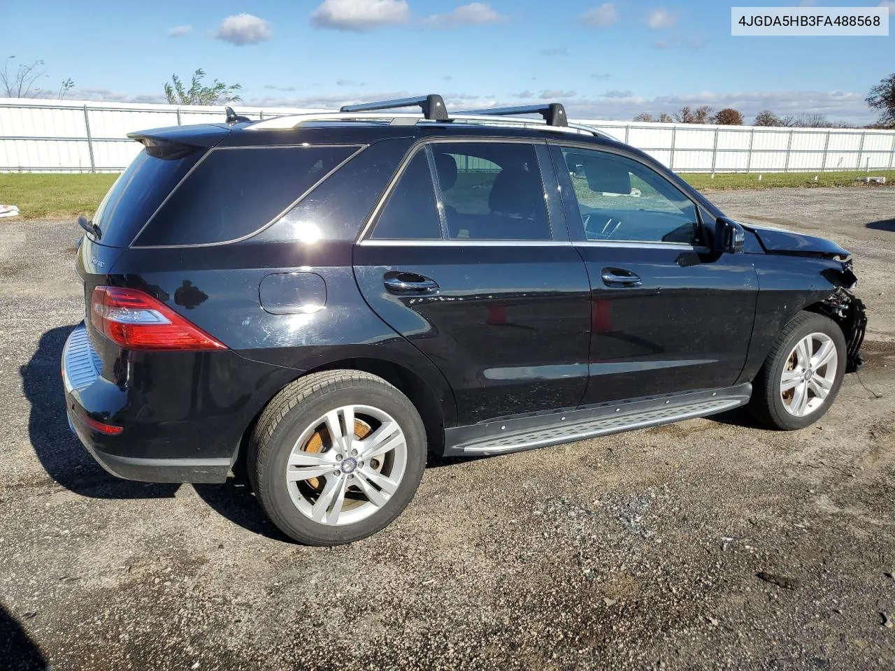 2015 Mercedes-Benz Ml 350 4Matic VIN: 4JGDA5HB3FA488568 Lot: 80117344