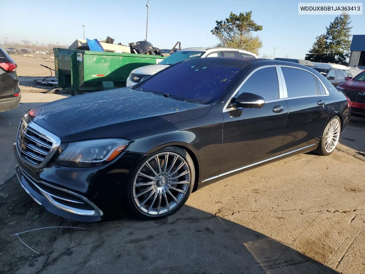 2018 Mercedes-Benz S Mercedes-Maybach S560 4Matic VIN: WDDUX8GB1JA363413 Lot: 80050514