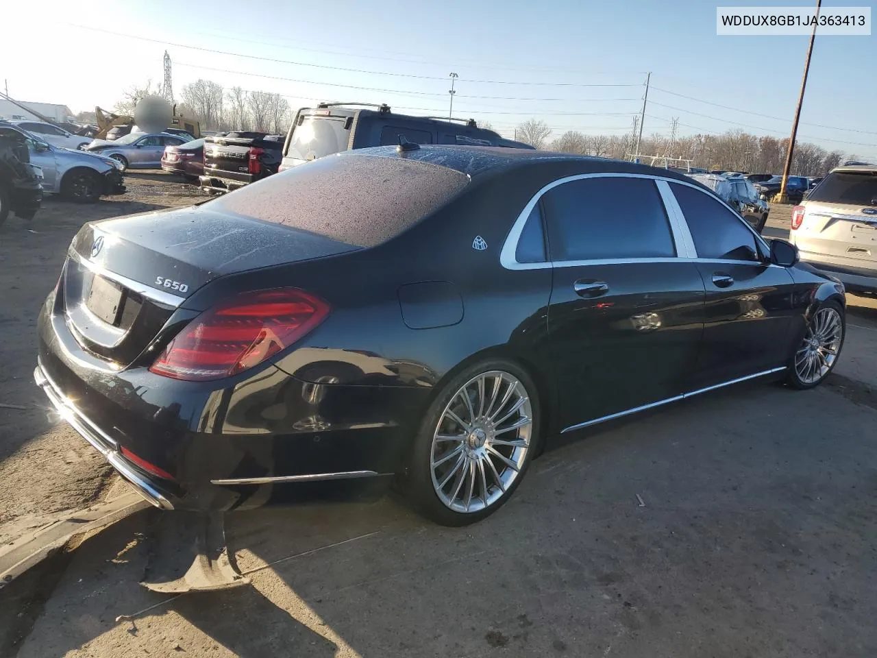 2018 Mercedes-Benz S Mercedes-Maybach S560 4Matic VIN: WDDUX8GB1JA363413 Lot: 80050514