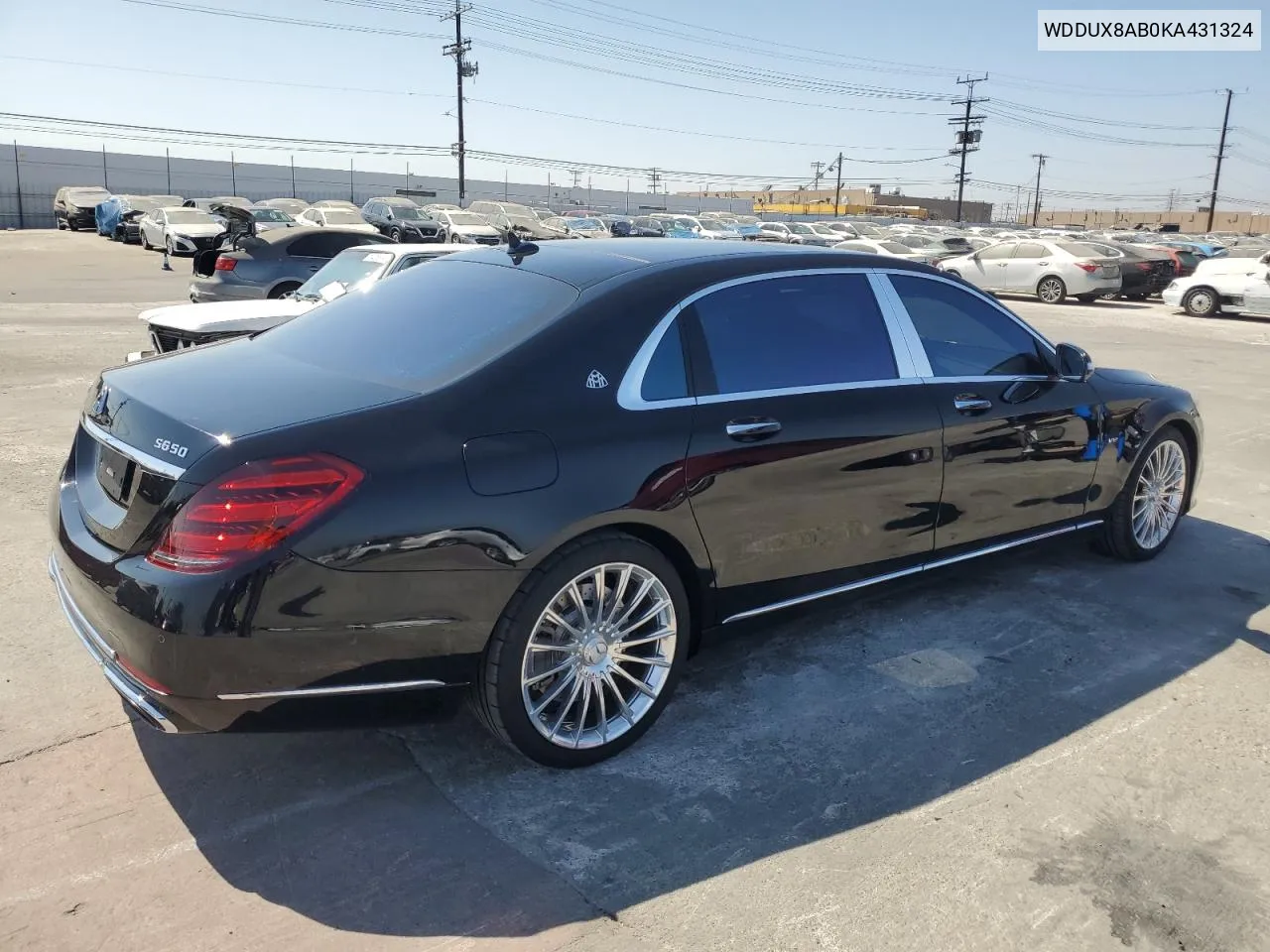 2019 Mercedes-Benz S Mercedes-Maybach S650 VIN: WDDUX8AB0KA431324 Lot: 73592484