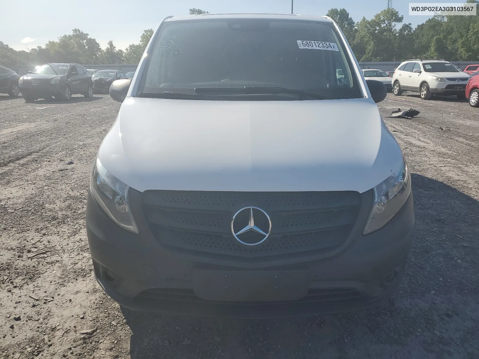 2016 Mercedes-Benz Metris VIN: WD3PG2EA3G3103567 Lot: 68012334