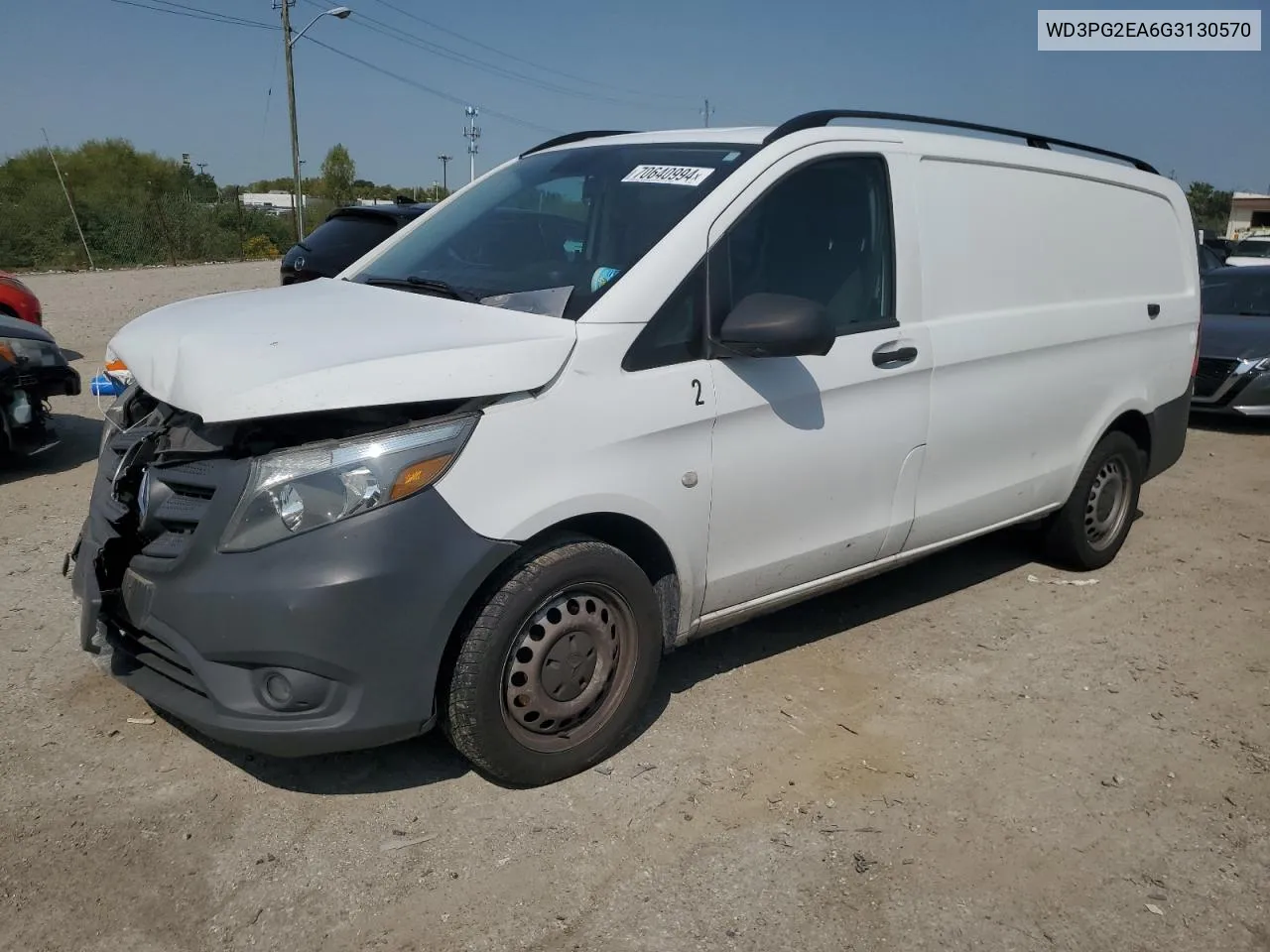 2016 Mercedes-Benz Metris VIN: WD3PG2EA6G3130570 Lot: 70640994