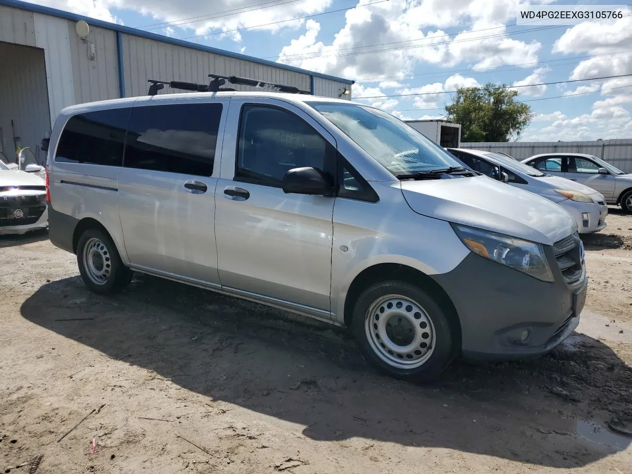 2016 Mercedes-Benz Metris VIN: WD4PG2EEXG3105766 Lot: 72269644