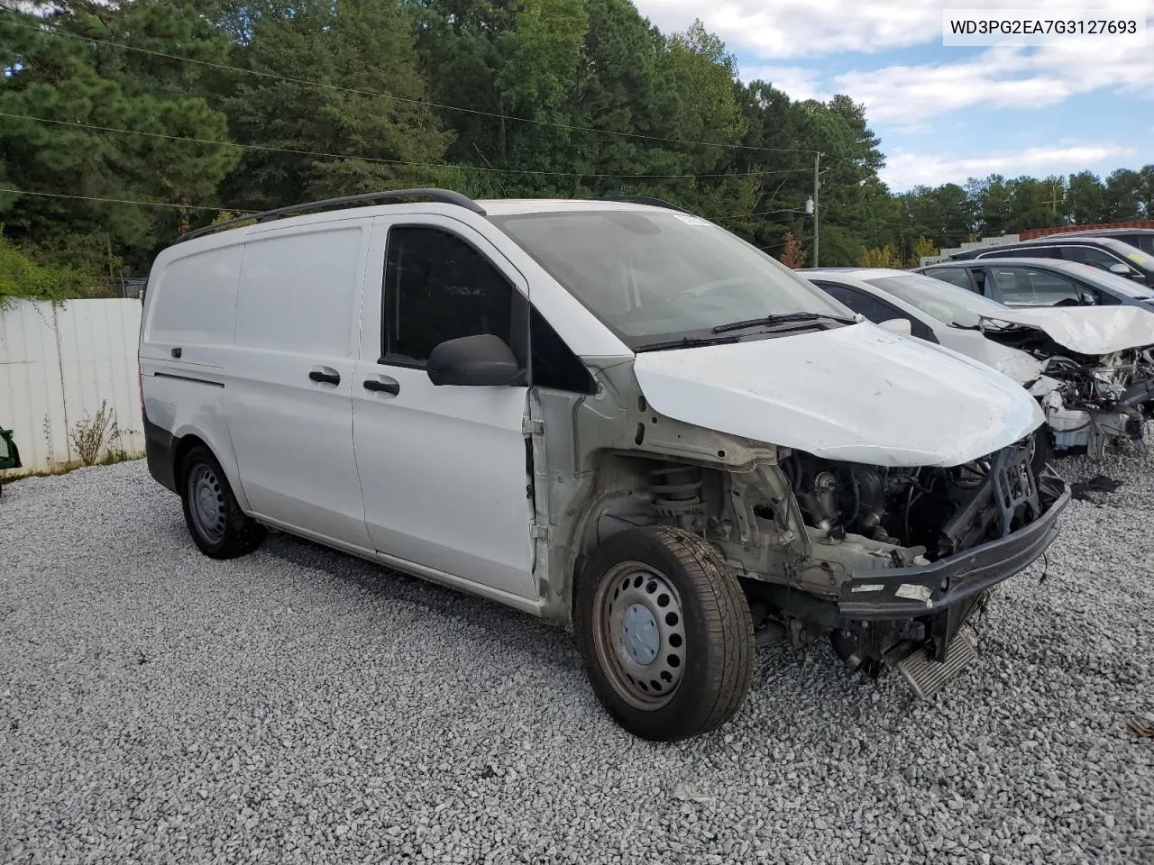 2016 Mercedes-Benz Metris VIN: WD3PG2EA7G3127693 Lot: 74125834