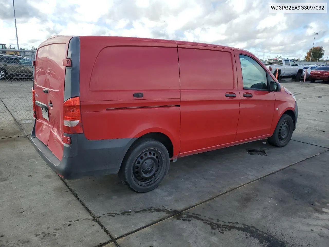 2016 Mercedes-Benz Metris VIN: WD3PG2EA9G3097032 Lot: 80261444