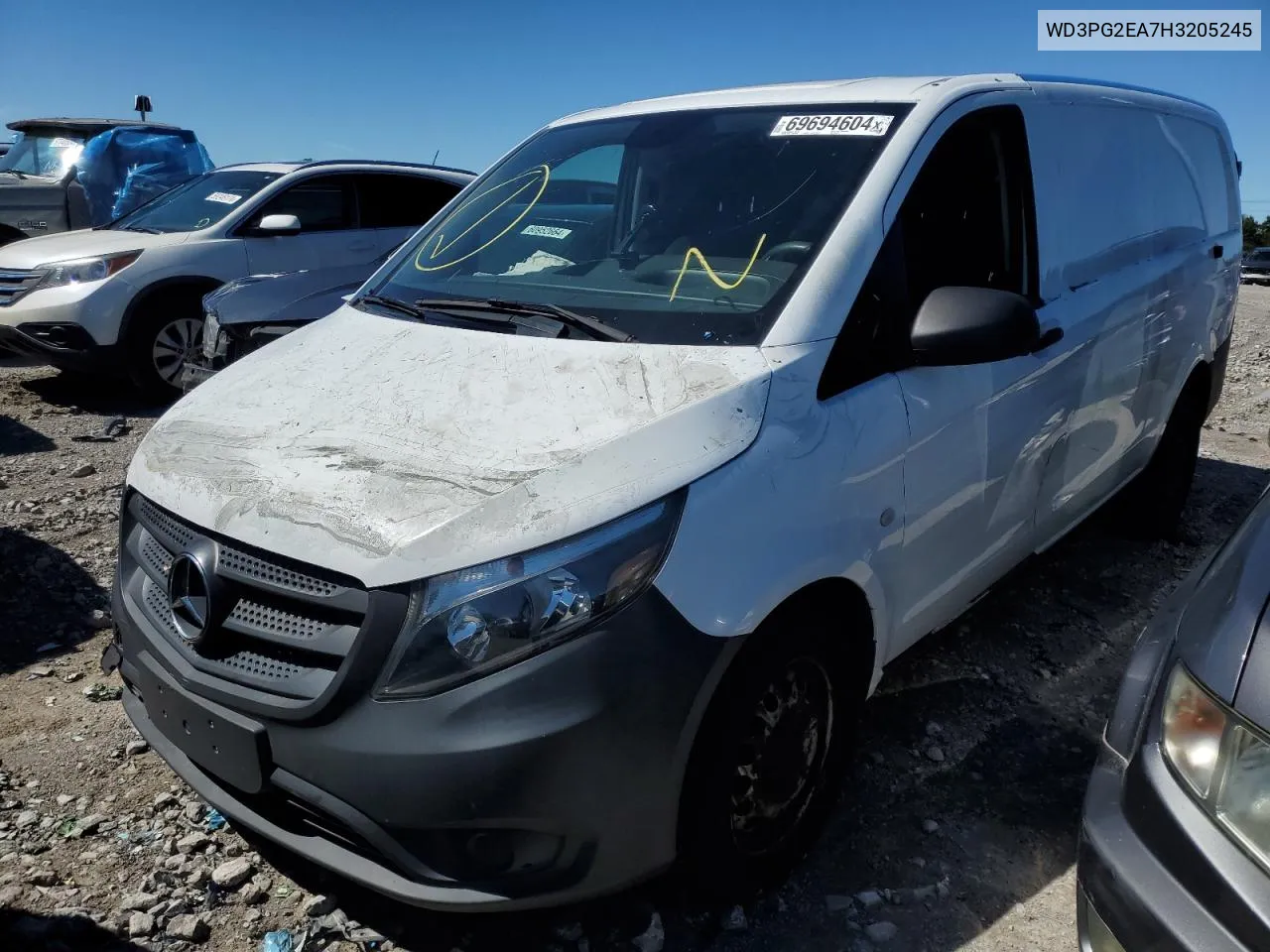 2017 Mercedes-Benz Metris VIN: WD3PG2EA7H3205245 Lot: 69694604