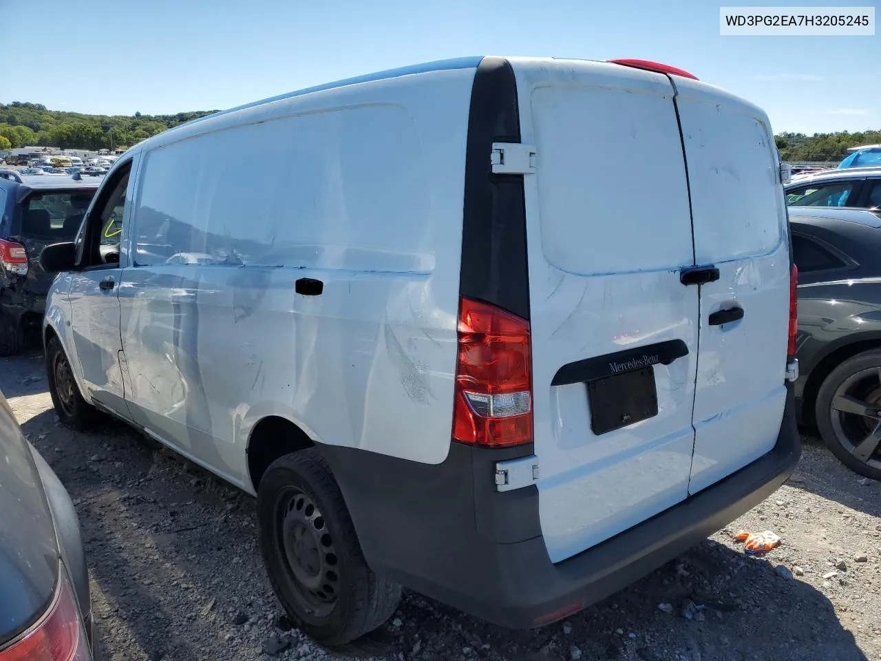 2017 Mercedes-Benz Metris VIN: WD3PG2EA7H3205245 Lot: 69694604