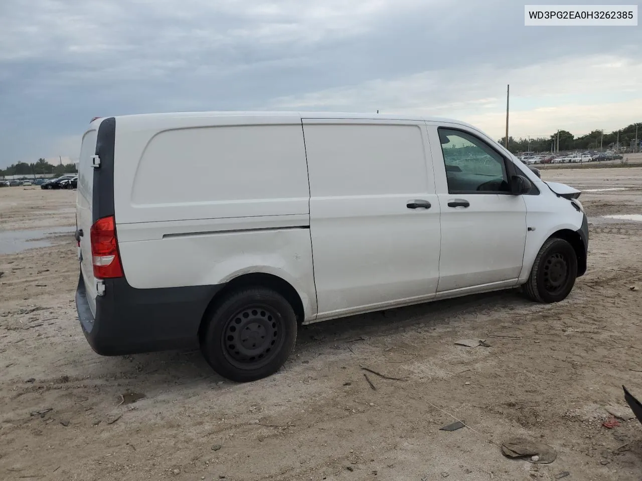 2017 Mercedes-Benz Metris VIN: WD3PG2EA0H3262385 Lot: 71650944