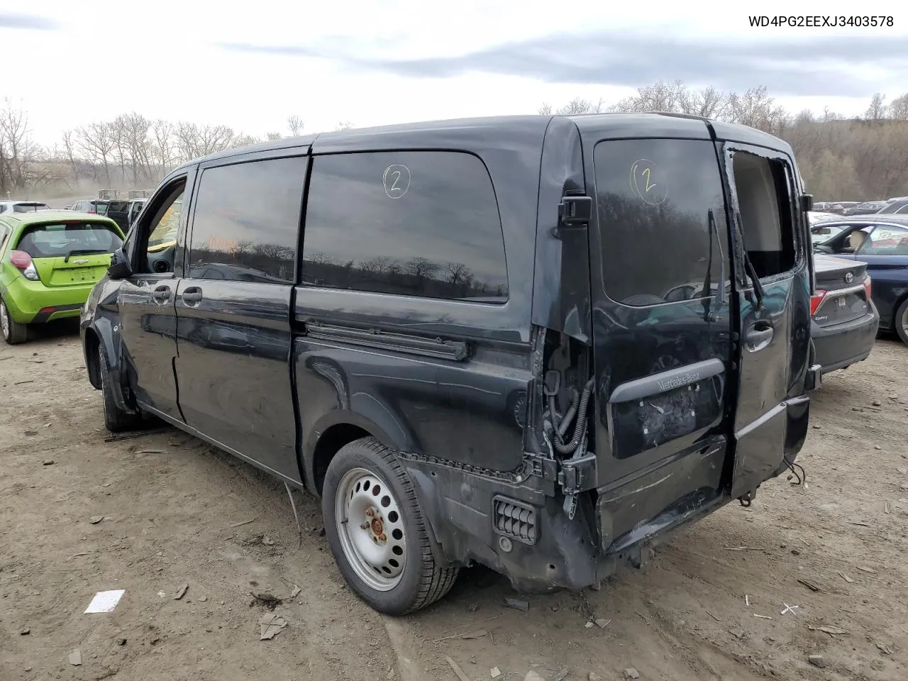 2018 Mercedes-Benz Metris VIN: WD4PG2EEXJ3403578 Lot: 49989994