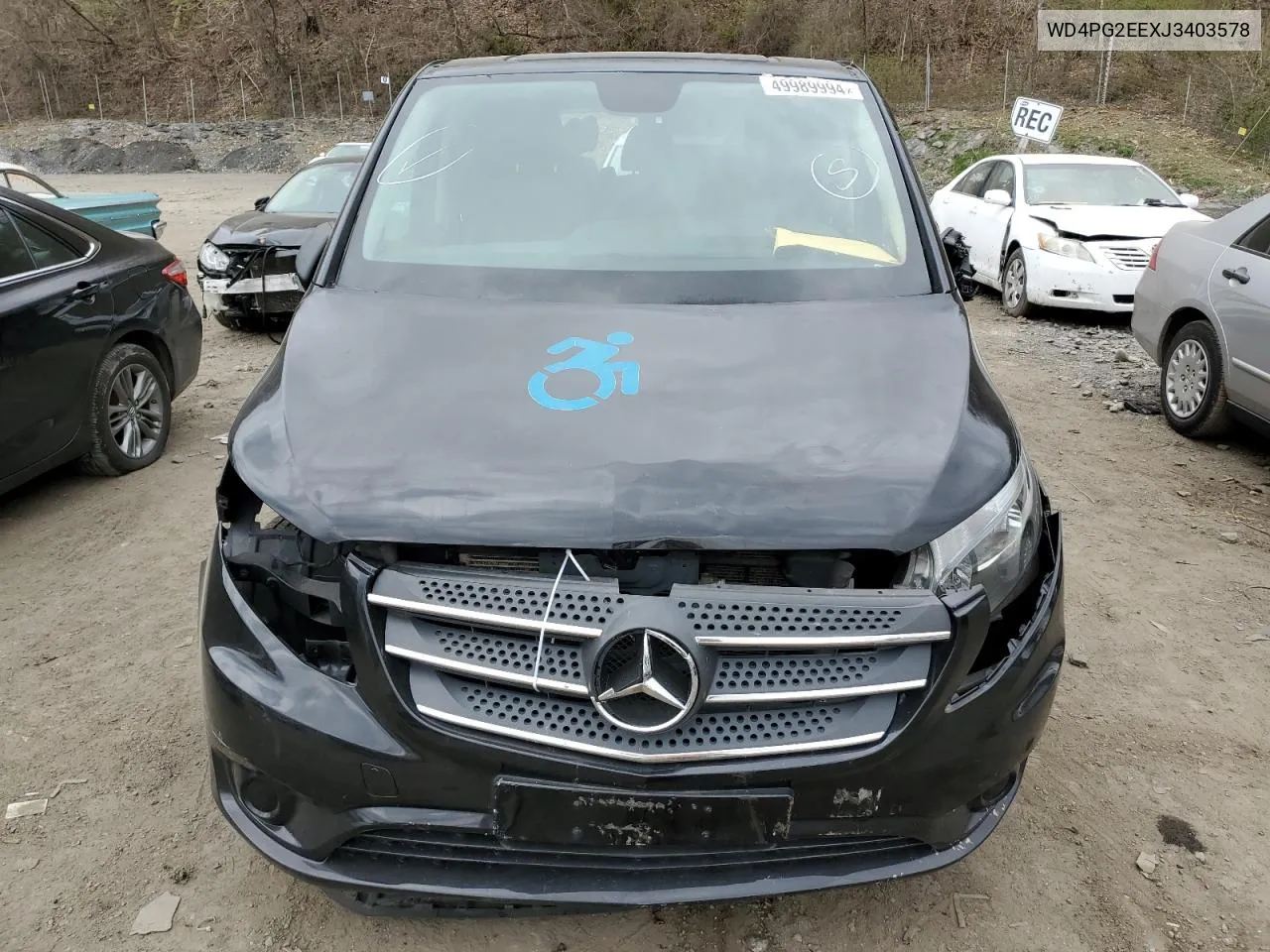 2018 Mercedes-Benz Metris VIN: WD4PG2EEXJ3403578 Lot: 49989994