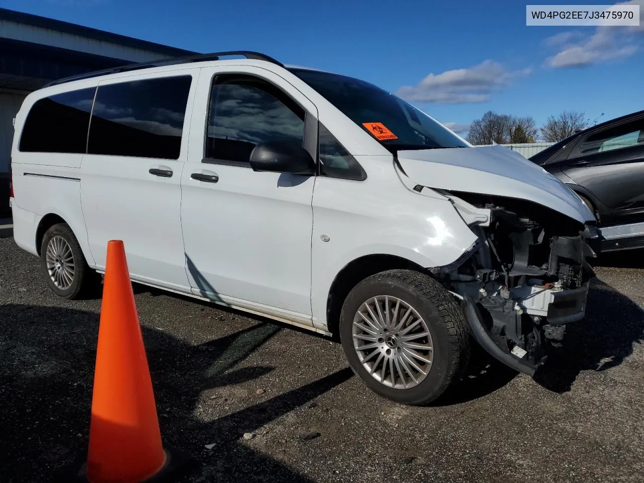 2018 Mercedes-Benz Metris VIN: WD4PG2EE7J3475970 Lot: 80128174