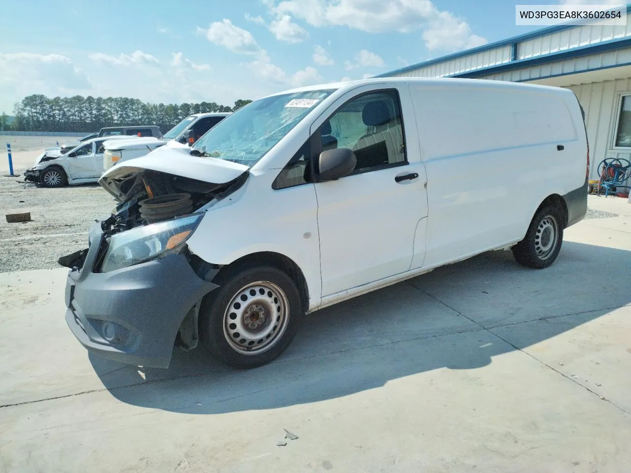 2019 Mercedes-Benz Metris VIN: WD3PG3EA8K3602654 Lot: 62481134