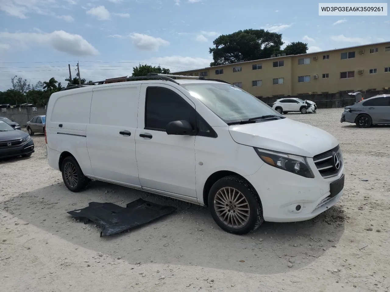 2019 Mercedes-Benz Metris VIN: WD3PG3EA6K3509261 Lot: 74687724