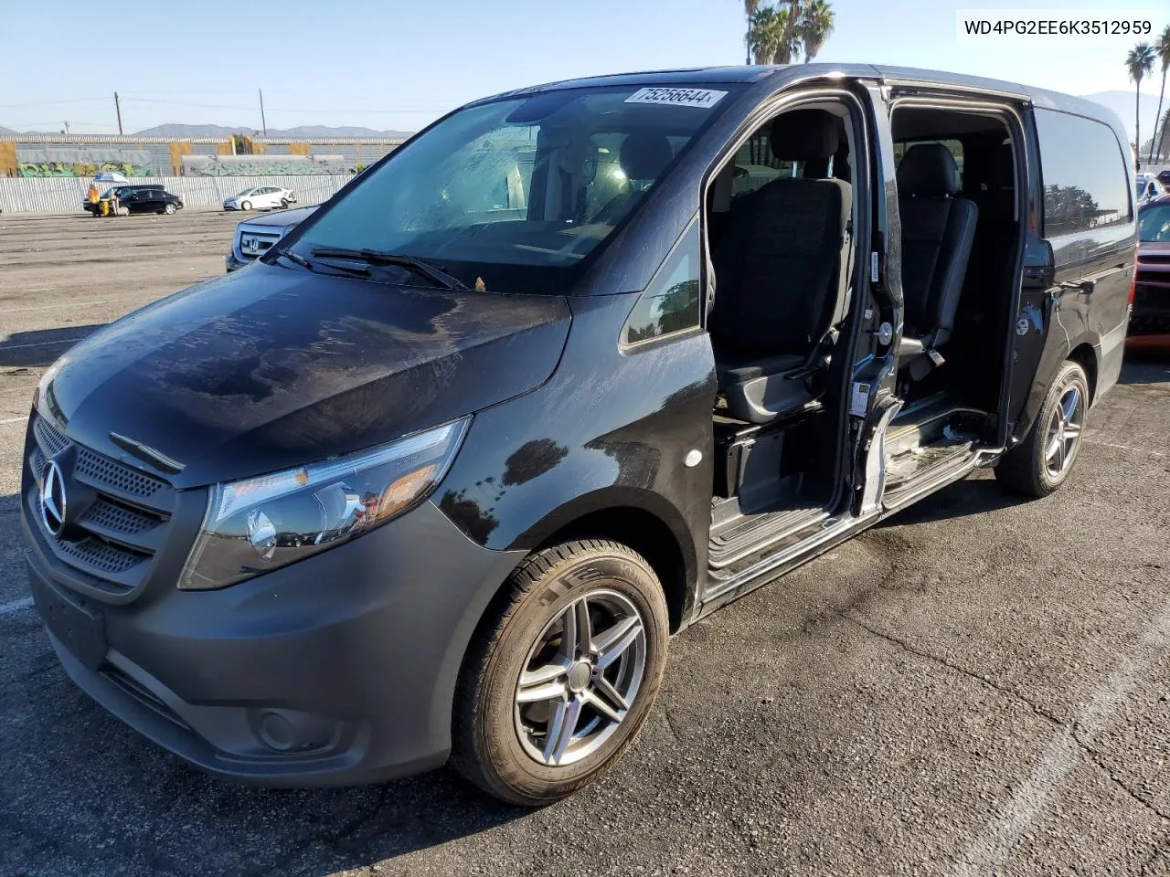 2019 Mercedes-Benz Metris VIN: WD4PG2EE6K3512959 Lot: 75256644