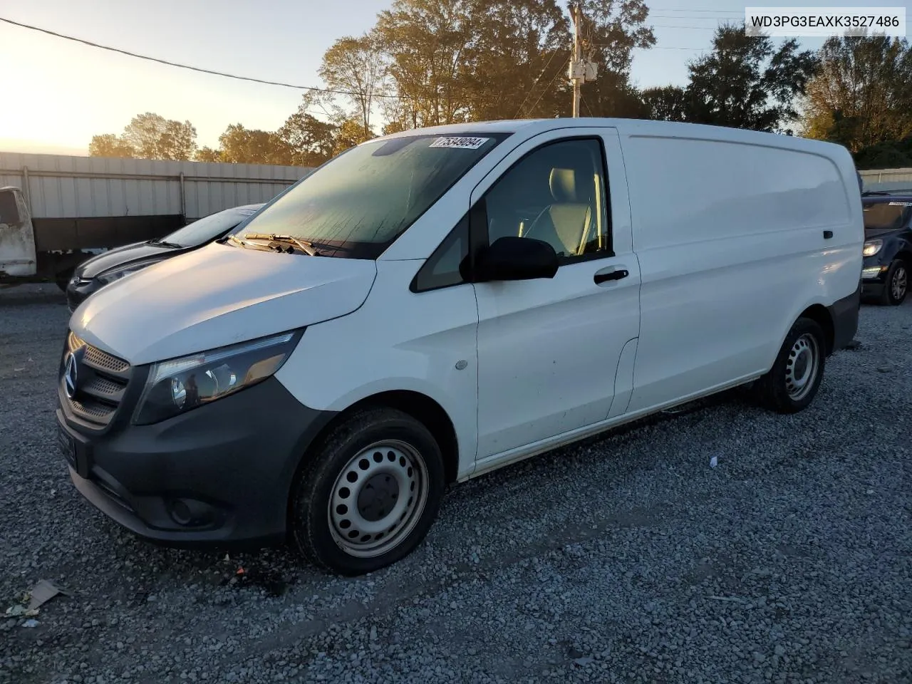 2019 Mercedes-Benz Metris VIN: WD3PG3EAXK3527486 Lot: 75349094