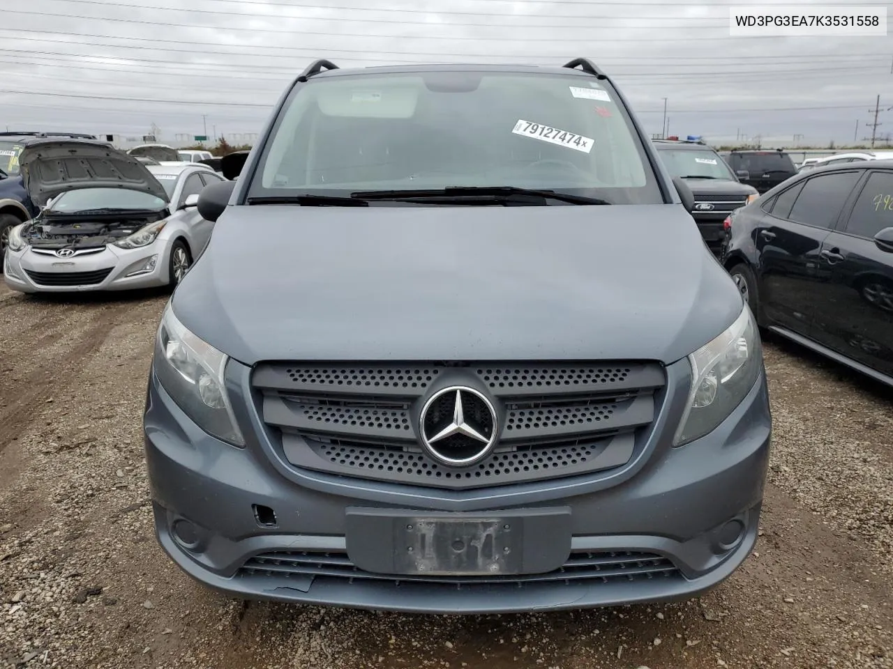 2019 Mercedes-Benz Metris VIN: WD3PG3EA7K3531558 Lot: 79127474