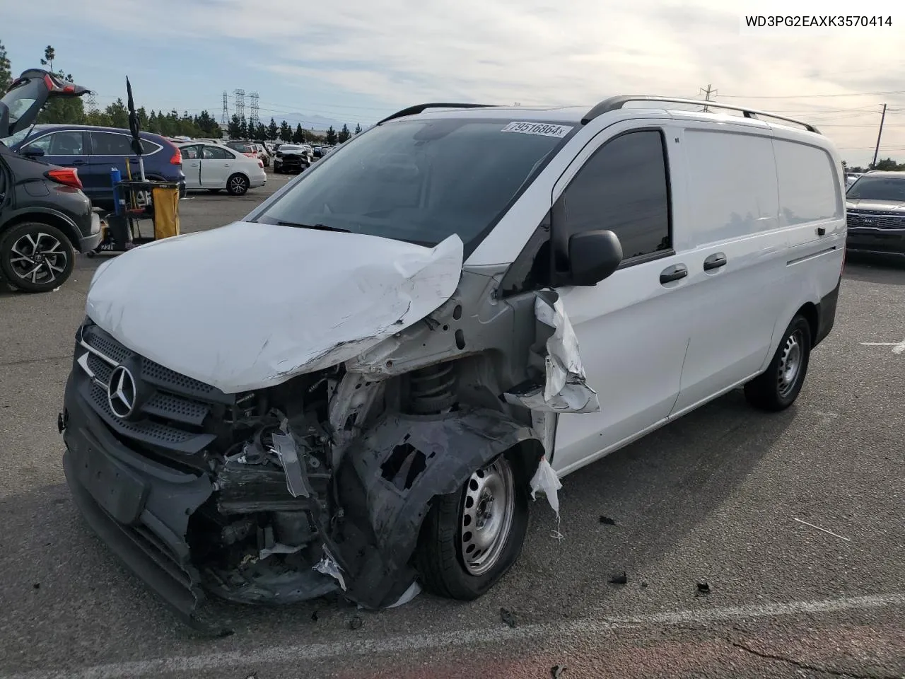 2019 Mercedes-Benz Metris VIN: WD3PG2EAXK3570414 Lot: 79516864