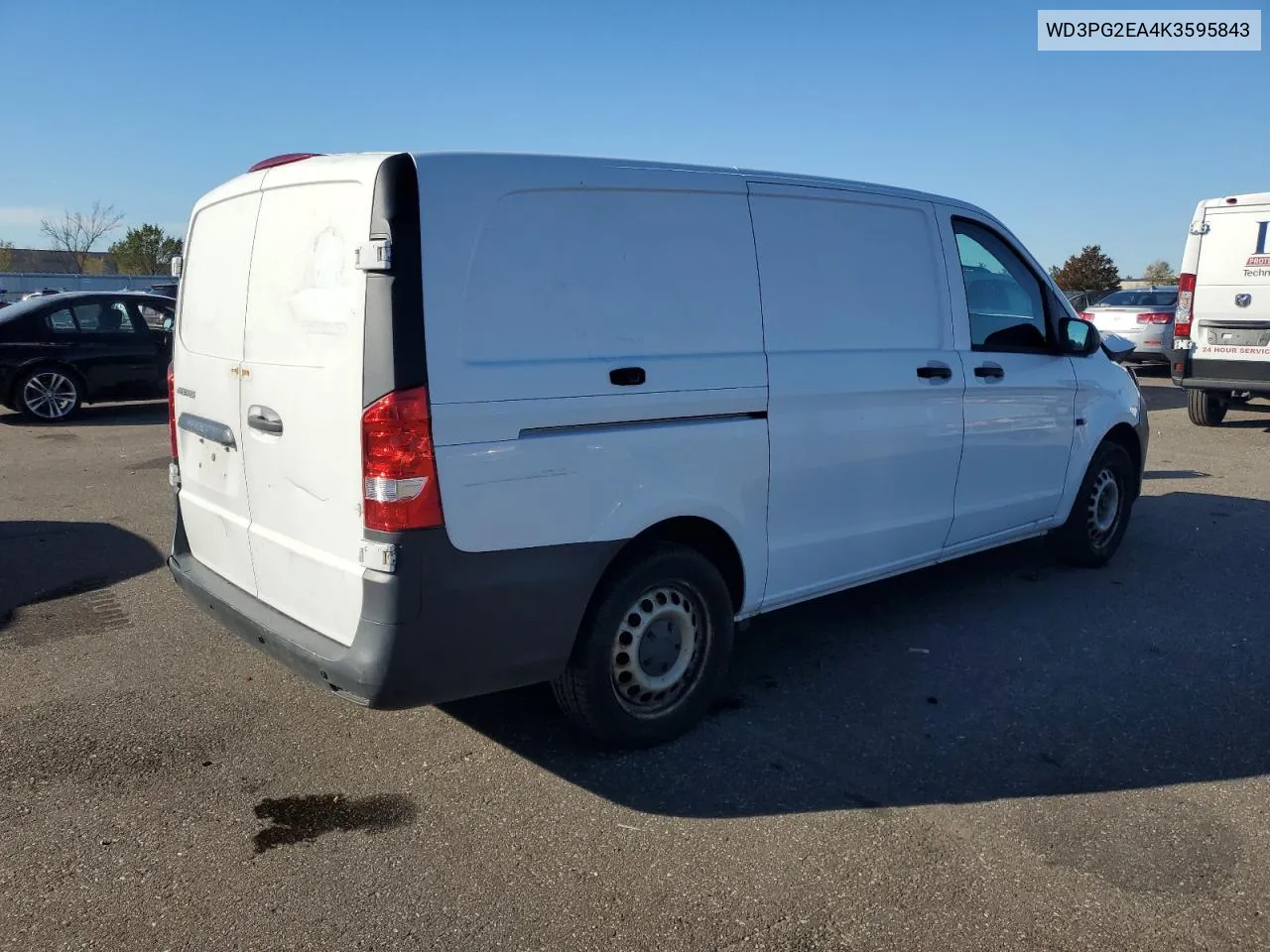 2019 Mercedes-Benz Metris VIN: WD3PG2EA4K3595843 Lot: 79668164