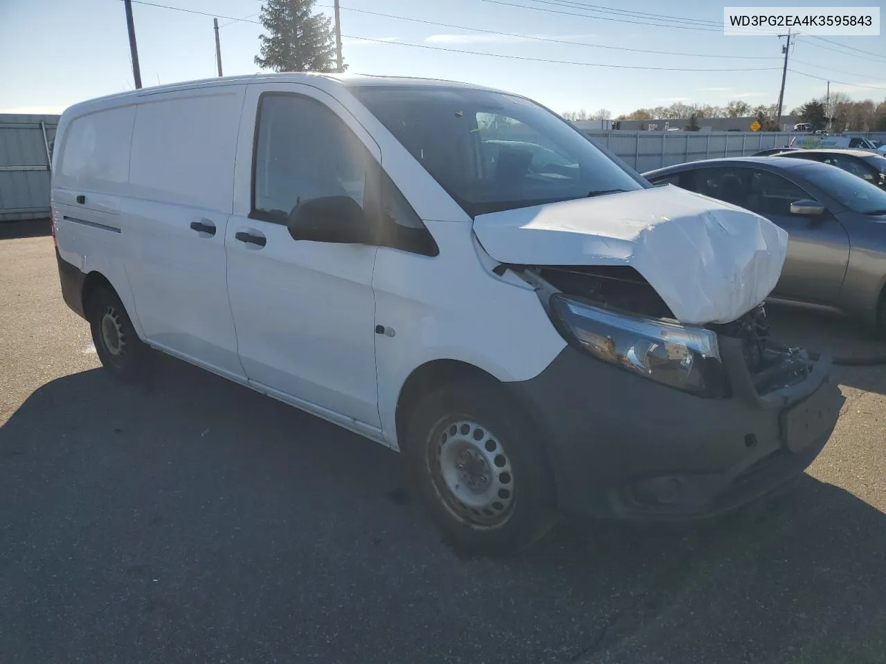 2019 Mercedes-Benz Metris VIN: WD3PG2EA4K3595843 Lot: 79668164