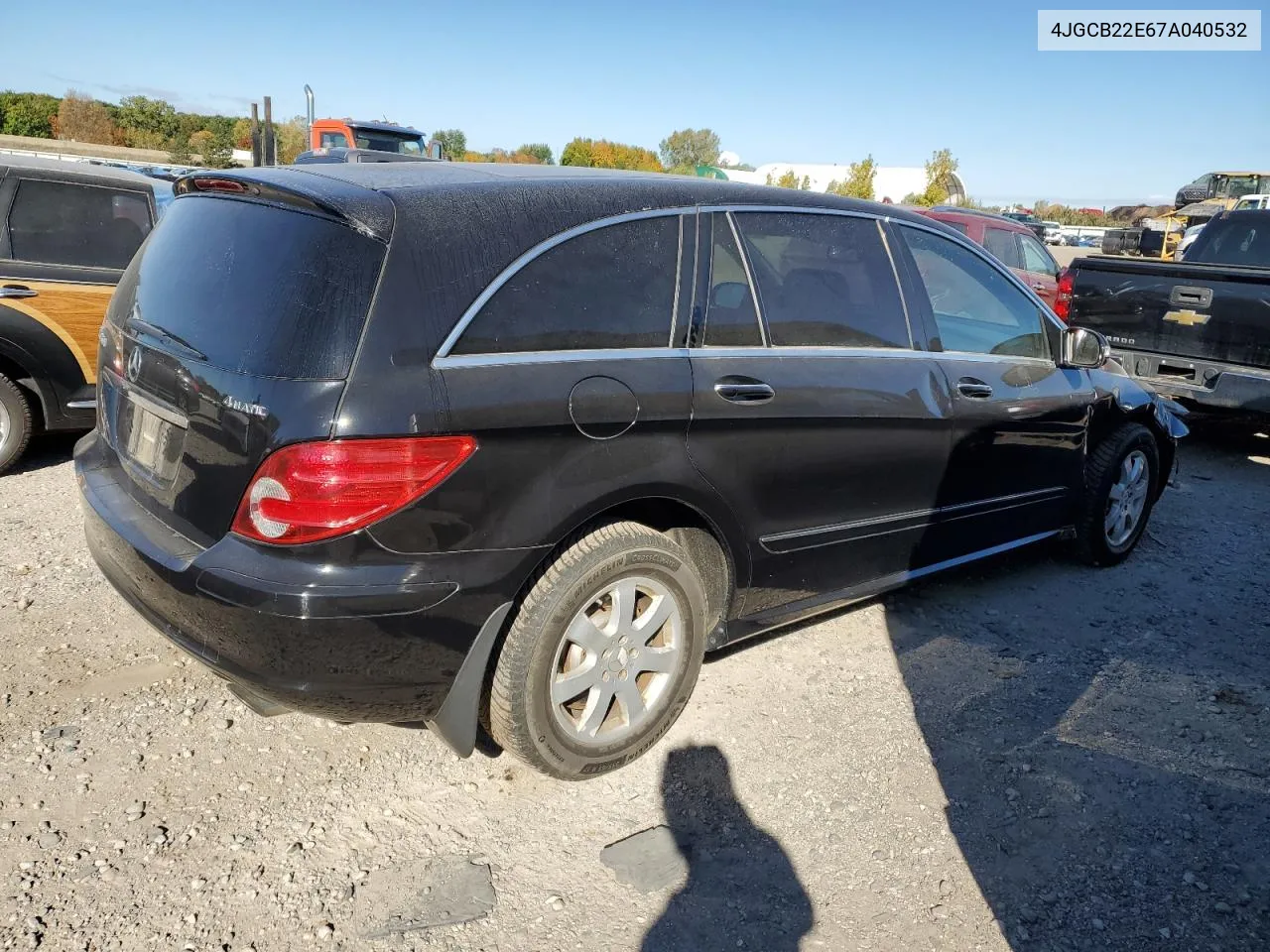 2007 Mercedes-Benz R 320 Cdi VIN: 4JGCB22E67A040532 Lot: 74525284