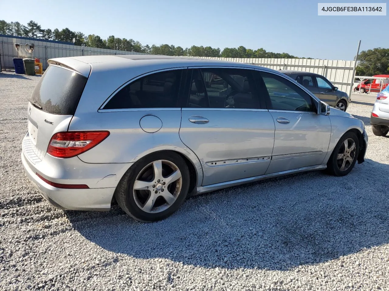 2011 Mercedes-Benz R 350 4Matic VIN: 4JGCB6FE3BA113642 Lot: 69336084