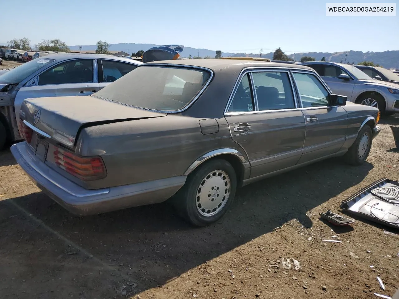 1986 Mercedes-Benz 420 Sel VIN: WDBCA35D0GA254219 Lot: 73718254