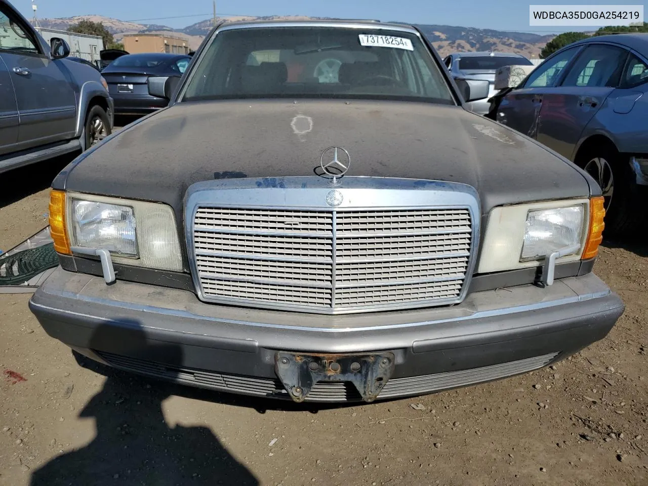 1986 Mercedes-Benz 420 Sel VIN: WDBCA35D0GA254219 Lot: 73718254